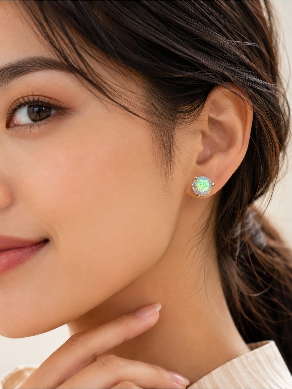 KATE SPADE New York Rose & Shine Glitter Stud Earrings - Picture 2 of 5